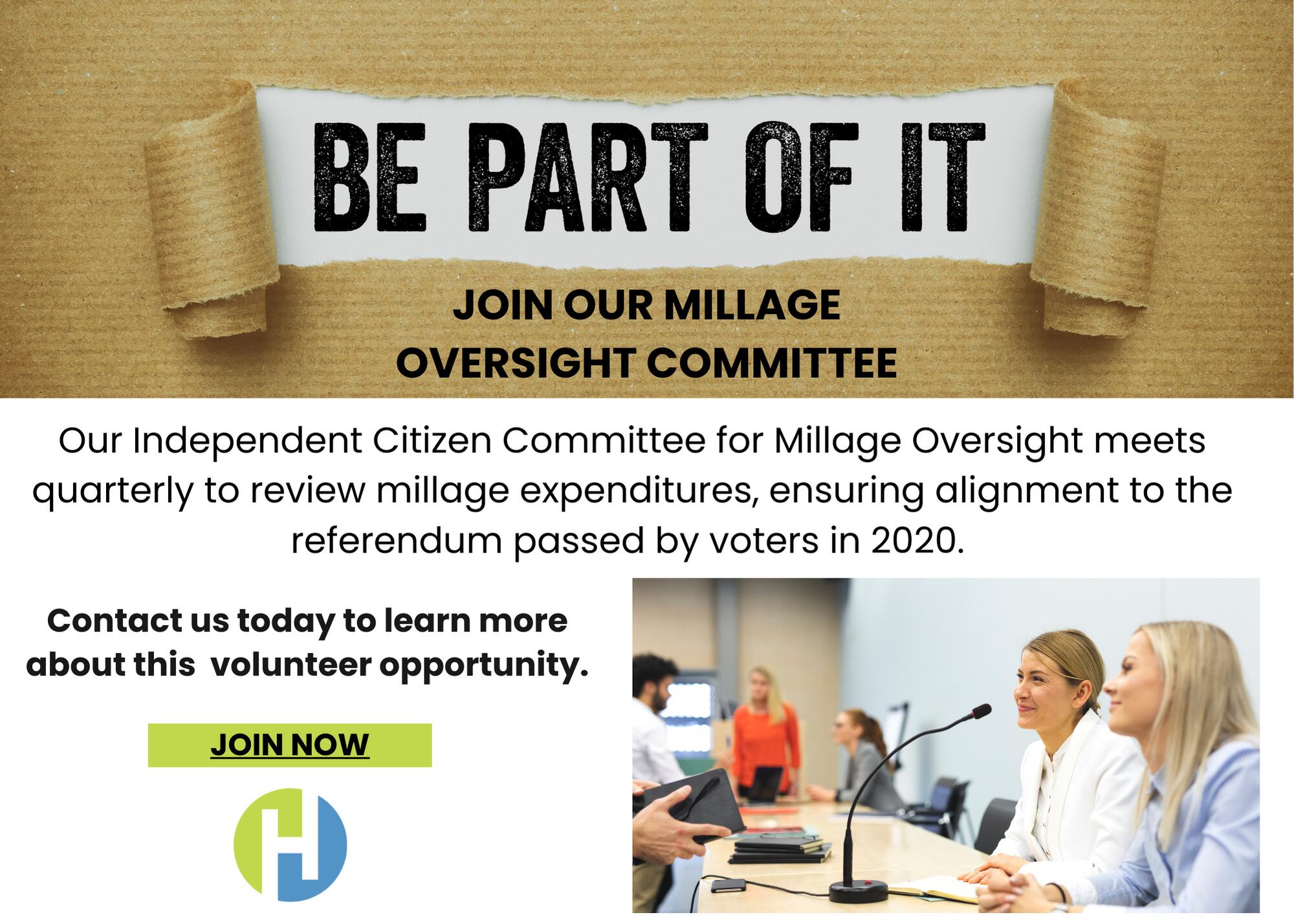 Join our Millage Oversight Committee