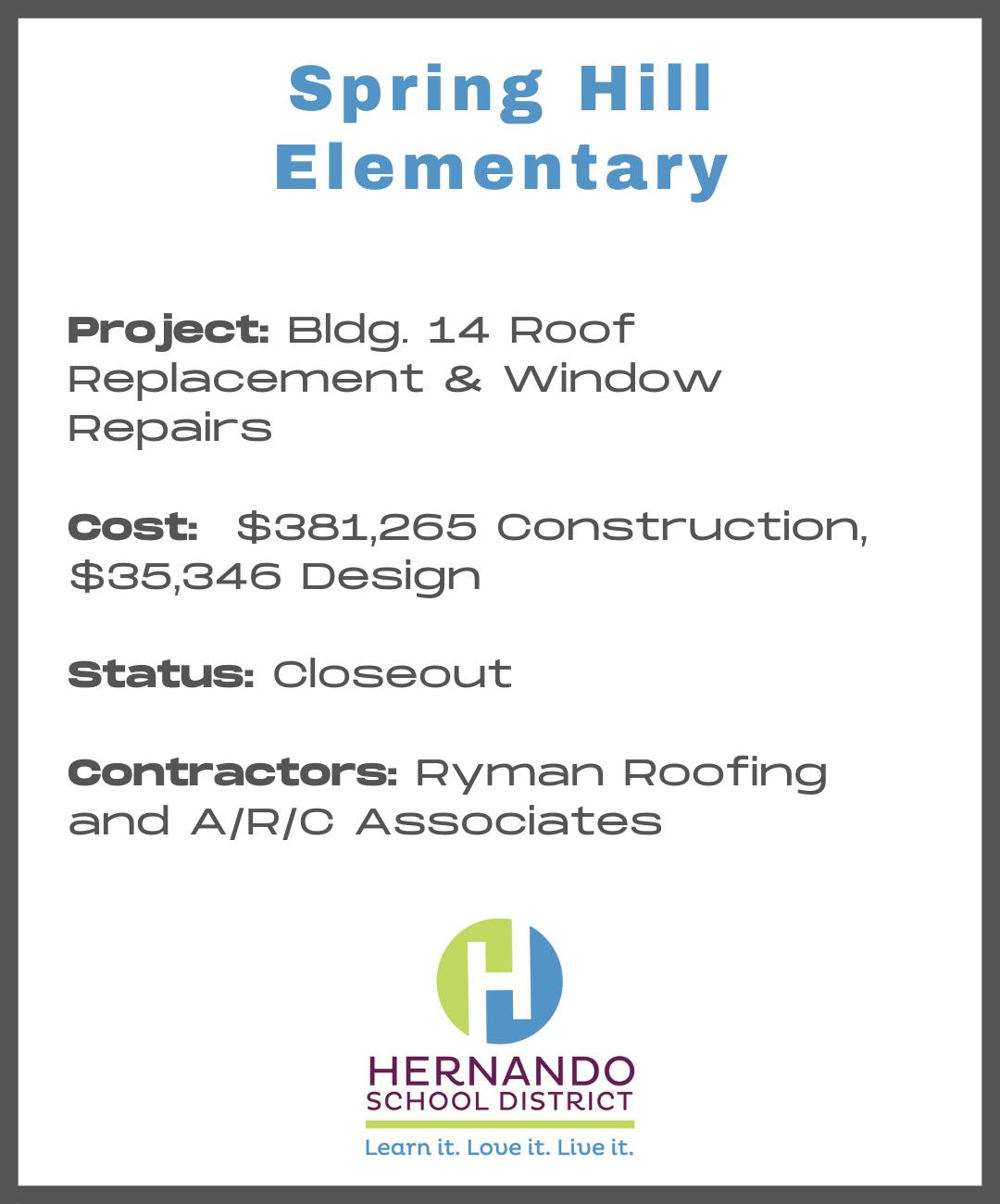 SHES Roof Replacement & Window Repairs graphic