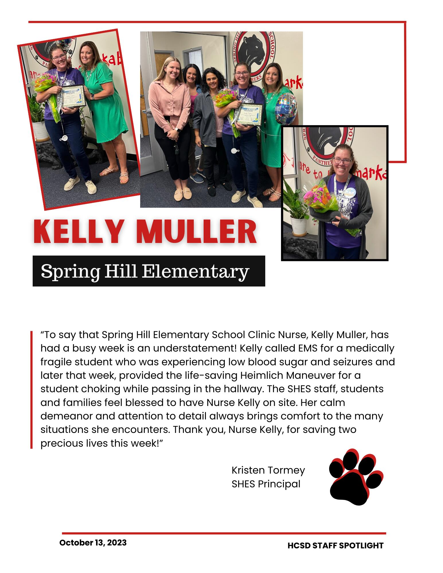 Kelly Muller - Spring Hill Elementary
