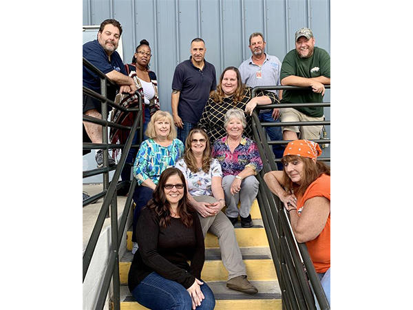Warehouse staff group photo
