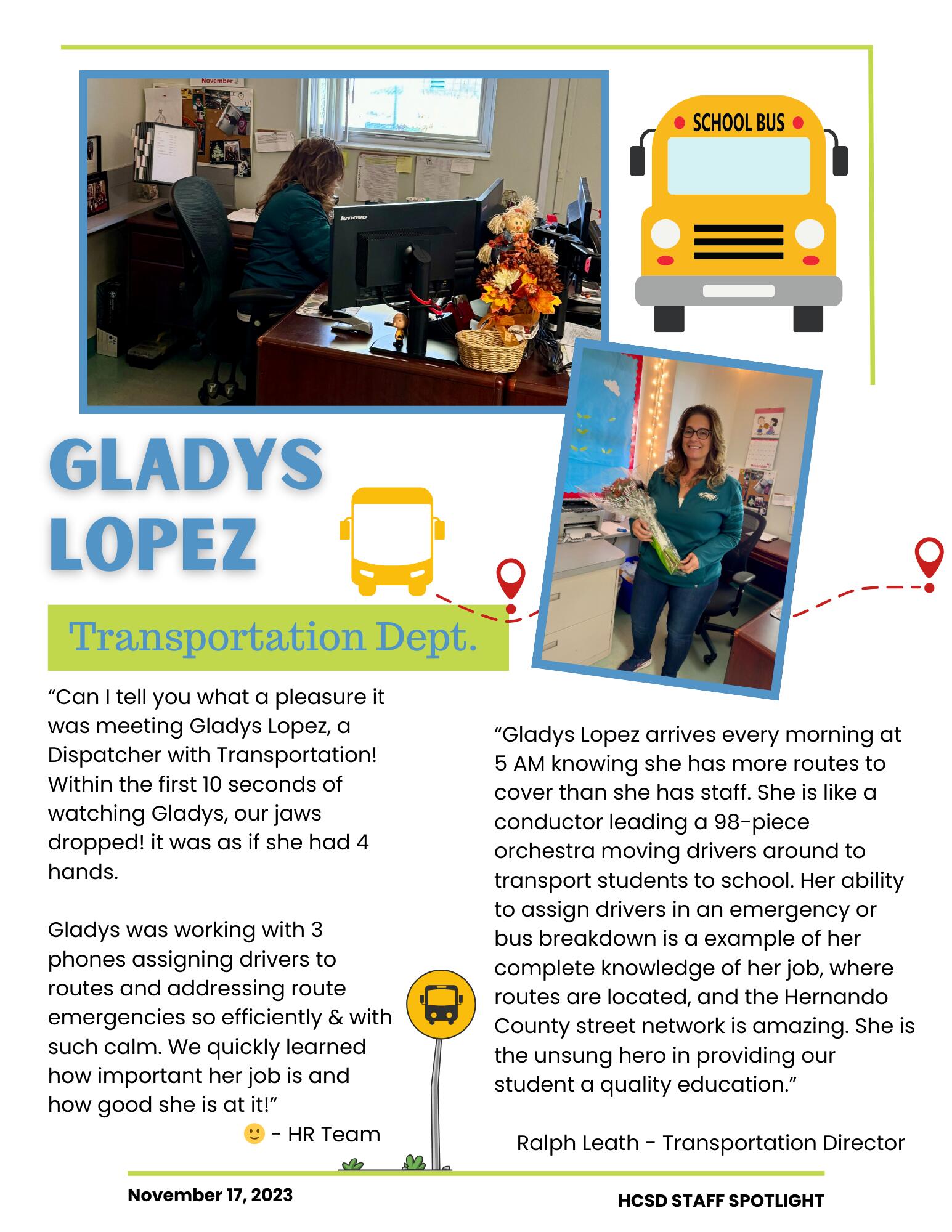 Gladys Lopez Staff Spotlight