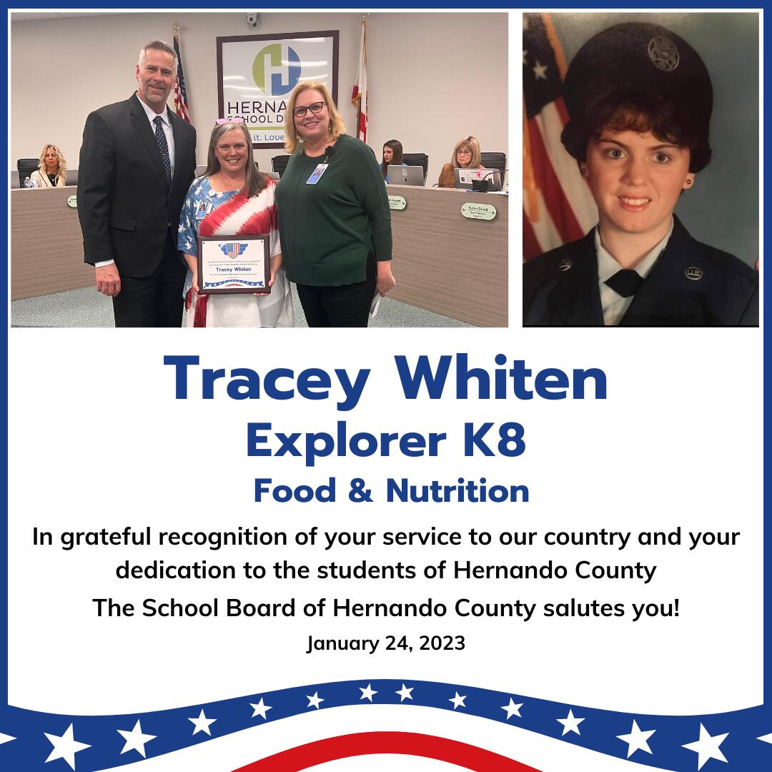 January 2023 Veteran Recognition - Tracey Whiten